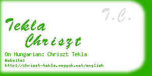 tekla chriszt business card